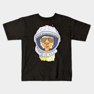 Llama Astronaut Funny Space and Llama Lover Kids T-Shirt